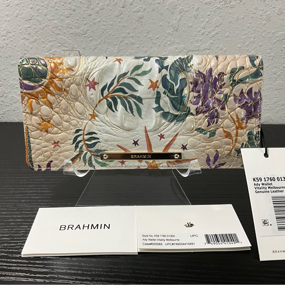 Brahmin Ady VITALITY MELBOURNE Slim Leather Wallet W/Eye NWT